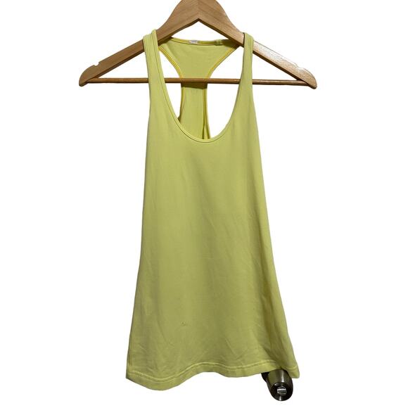 Lululemon women's yellow‎ racerback tank size 4 - Picture 1 of 3